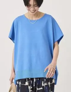 新品未着用☆ AMERICAN HOLIC ニットプルオーバー ブルーのサムネイル