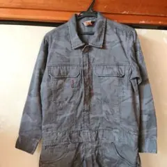 SOWA 迷彩柄 つなぎ オールインワン オーバーオール グレー サイズS