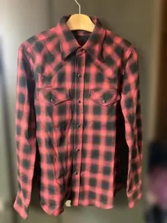 LITHIUM HOMME リチウムオム 長袖 チェックシャツ ラメ 黒 M