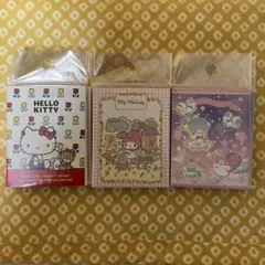 ブック型付箋メモ　3つセット★ハローキティ★マイメロディ★キキララ★サンリオ