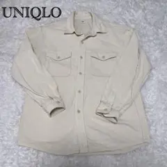 【匿名配送】　ユニクロ　コーデュロイシャツ　アイボリー系　Mサイズ