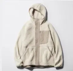 ユニクロ White Mountaineering フリース パーカー S 白