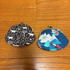 【新品】北欧柄 がま口ポーチ 2点おまとめ売り