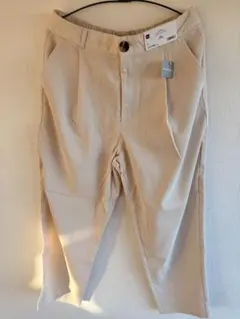 GU ライトコーデュロイタックデーパードパンツ ベージュ XXL