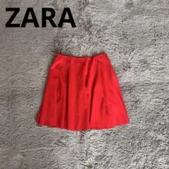 ZARA TRF ザラ フレアスカート ミニスカート 赤 レッド S Mのサムネイル