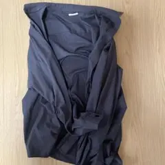 GU チェック柄 長袖シャツ グレー