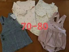 ベビー服 オーバーオールとトップスセット