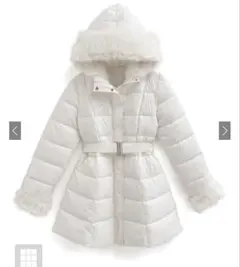 GRL ベルト付きファーAラインダウンコート [kd79]