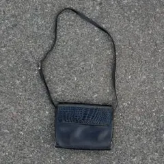 Vintage Leather Shoulder Bag Black