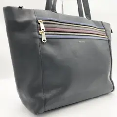 ポールスミス A4◎ シグネチャージップ トートバッグ レザー ブラック