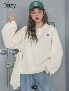 Dazy ポロ スウェットシャツ　Mサイズ