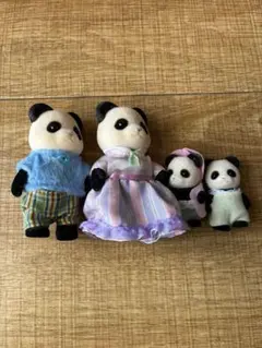 シルバニアファミリー パンダ人形4体セット