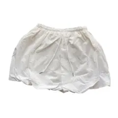 バルーン ミニスカート バブルスカート L ホワイト ミニ丈