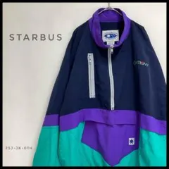 STARBUS レトロ古着 切替カラー プルオーバー　ナイロンジャケット