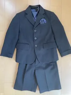 Kansai Yamamotoキッズ スーツ ダークグレー ストライプ柄