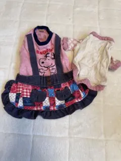 犬ワンピースとトレーナーのセット