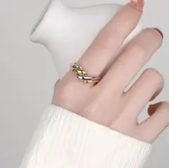 ゴールドシルバー ツイストリング