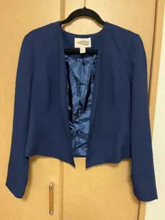 FOREVER21 ノーカラージャケット ネイビー ブルー レディース