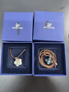 スワロフスキー SWAROVSKI チョーカー ネックレス 2点セット 箱付き