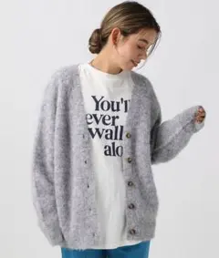 【最終価格】BAYFLOW ヘアリーニットカーディガン　グレー