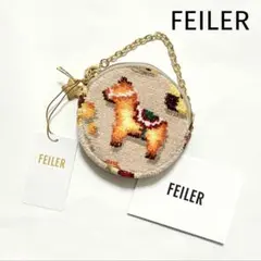 フェイラー　フィーカタイム　サークルポーチ　チャーム　ベージュ