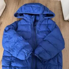 【美品】ユニクロ　パフテックウォッシャブルパーカー　110 青