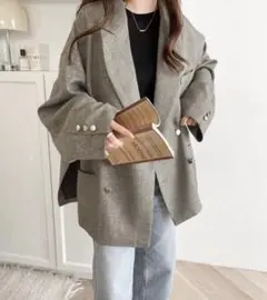 classical elf サイドスリットオーバーサイズ ダブルジャケット