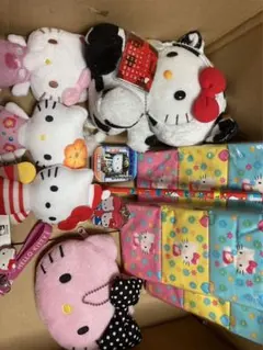 新品・1997年平成レトロ☆ハローキティ キャラドルマフラー・ミトン