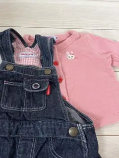 ミキハウス♡デニムワンピカーデセット