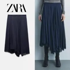 15 ZARA ZW COLLECTION アシンメトリー ミディ丈スカート L