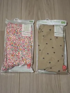 新品　UNIQLO キッズレギンス　セット 100