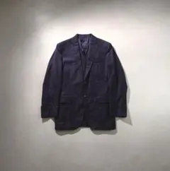 SHIPS LoroPiana ストライプ柄テーラードジャケット 紺/CZ116