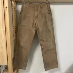 ベージュ デニム カーゴパンツ