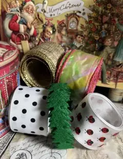 クリスマス＆ワイヤー入りリボン☆おすそ分け