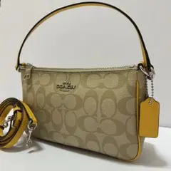 極美品✨未使用級✨コーチ　2way ショルダーバッグ　アクセサリーポーチ　レザー