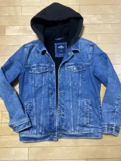 HOLLISTER フード付きデニムジャケット　メンズ　M