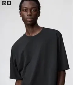 UNIQLO U ドライEXクルーネックTシャツ　ブラック　Lサイズ