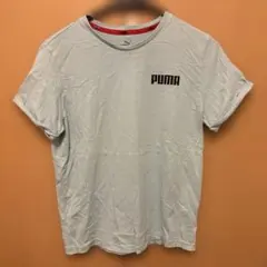 PUMA ライトグレー ロゴ入り　バックプリント入り　半袖Tシャツ　150