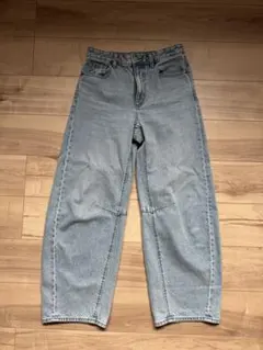 GU/ジーユー　バレルレッグジーンズ　カラー:62BLUE Mサイズ【美品】