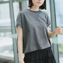 niko and... スタッズフレンチショートTシャツ グレー FREEのサムネイル