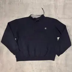 Champion チャンピオン モックネック スウェット 黒 XL