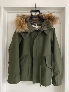 monkey Time オリーブグリーン モッズコート フード付き