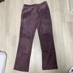 レザー スウェード パンツ ボルドー 本革 ヴィンテージ 古着 ズボンのサムネイル