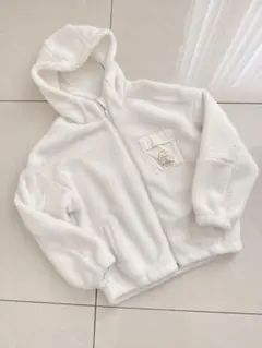 ADIDAS アディダスフリースフードジャケット ホワイト