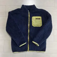 ネイビーとイエローのフリースジャケット 140cm