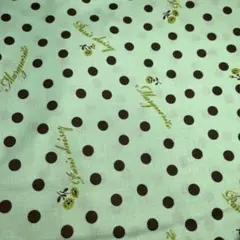 小関鈴子　綿生地　ドット　稀少　ミントグリーン