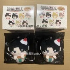 進撃の巨人　カップケーキたぴぬい　リヴァイ 2点