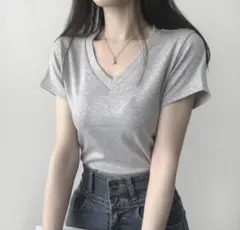 Vネック半袖Tシャツ・p536445のサムネイル
