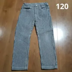 ikka ストライプ ロングパンツ 120