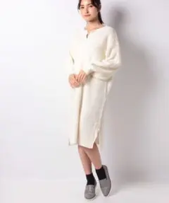 【売り尽くしセール】 ❁アースミュージック&エコロジー❁ワッフルニットワンピース